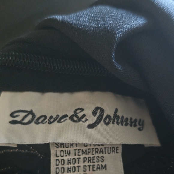 Dave & Johnny Vintage Elegant Black Velvet Gown with Sheer Embroidery Sz 3/4 - Picture 5 of 5